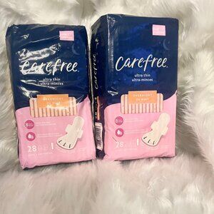2 compresas de noche Carefree Ultra Thin Overnight De Nuit, 28 unidades